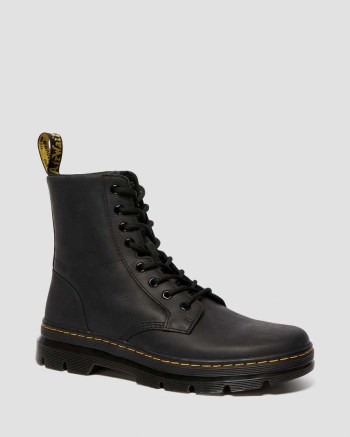 Dr Martens Combs Leather Lifestyle Topanky Panske Čierne | 0954-LUAPF